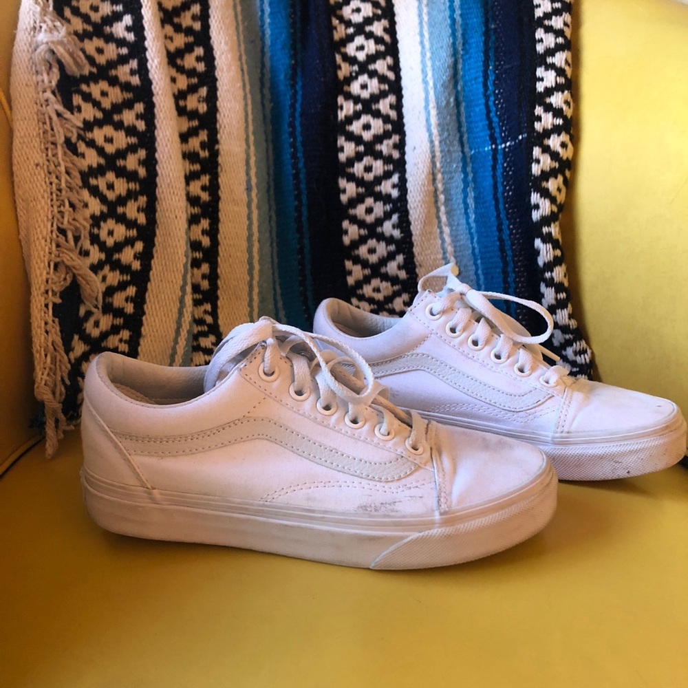 White Old Skool Vans